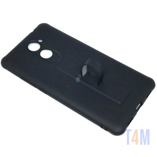 CAPA DE SILICONE MOTOMO COM ANEL DE DEDO PARA HUAWEI Y7 2017 PRETO